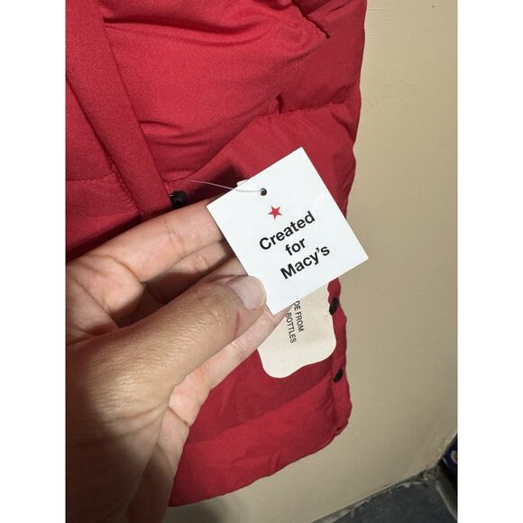 BCBGeneration Hooded Thumbhole-Cuff Puffer Coat XXL Red Women’s Feather Free - Picture 10 of 10